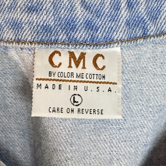 Vintage Denim Jumper Midi‎ V-Neck Dress - Picture 3 of 3